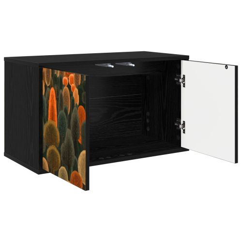 Стенен телевизионен шкаф ZAANDAM 69 x 33 x 40 см Черен дъб