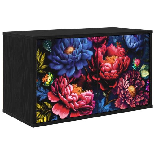 Стенен телевизионен шкаф KIEL 69 x 33 x 40 см Черен дъб