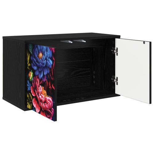Стенен телевизионен шкаф KIEL 69 x 33 x 40 см Черен дъб