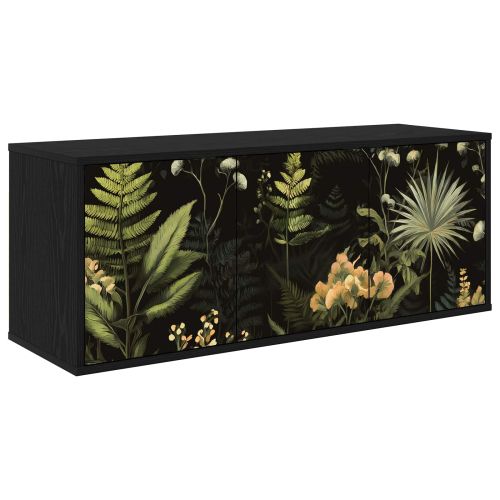 Стенен телевизионен шкаф RHENEN 102 x 33 x 40 см Черен дъб