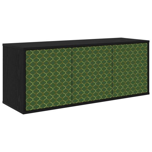 Стенен телевизионен шкаф GELEEN 102 x 33 x 40 см Черен дъб
