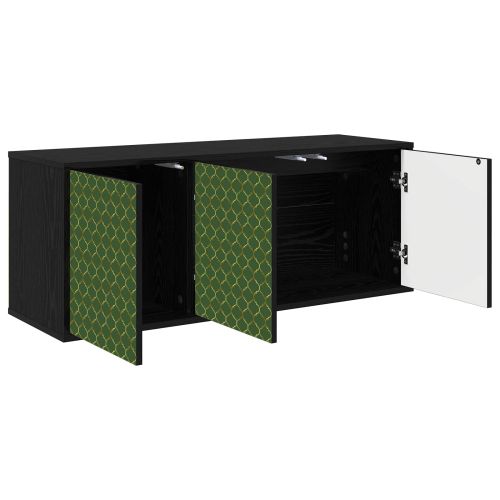 Стенен телевизионен шкаф GELEEN 102 x 33 x 40 см Черен дъб