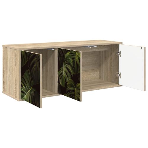 Стенен телевизионен шкаф ELBURG 102 x 33 x 40 см Дъб сонома