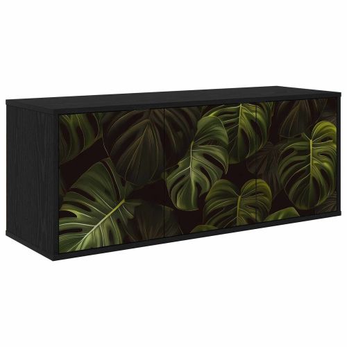Стенен телевизионен шкаф ELBURG 102 x 33 x 40 см Черен дъб