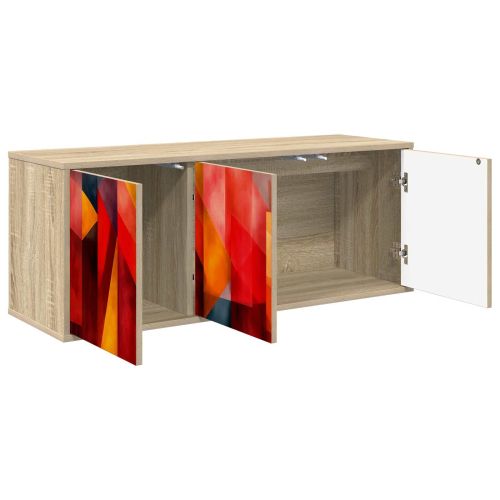 Стенен телевизионен шкаф HEESCH 102 x 33 x 40 см Дъб сонома