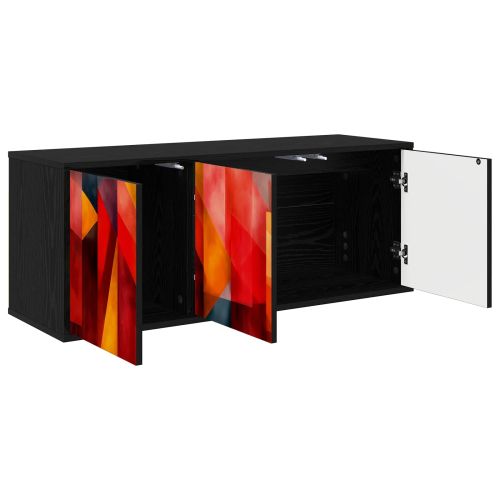 Стенен телевизионен шкаф HEESCH 102 x 33 x 40 см Черен дъб