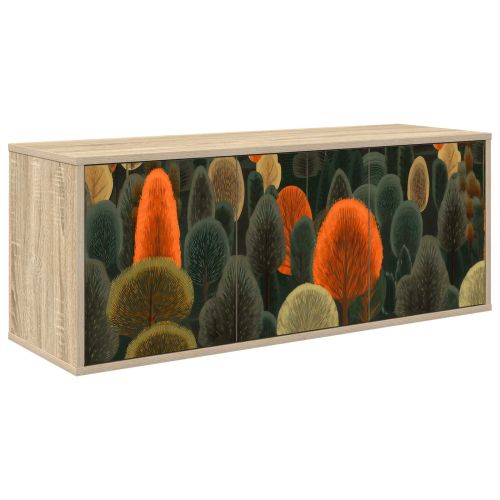 Стенен телевизионен шкаф ZAANDAM 102 x 33 x 40 см Дъб сонома
