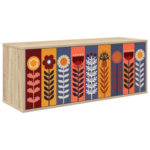 Стенен телевизионен шкаф ESSEN 102 x 33 x 40 см Дъб сонома