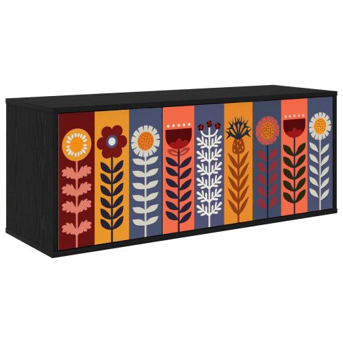 Стенен телевизионен шкаф ESSEN 102 x 33 x 40 см Черен дъб