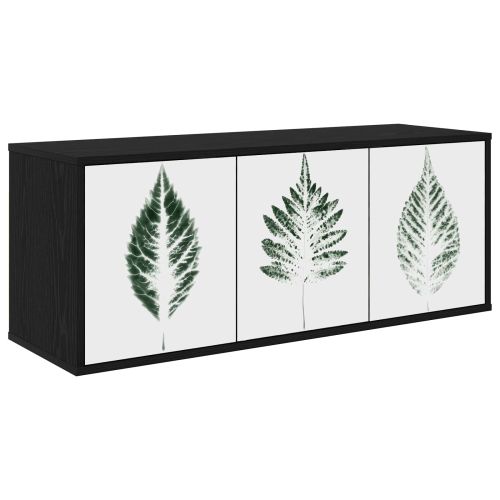Стенен телевизионен шкаф HANAU 102 x 33 x 40 см Черен дъб