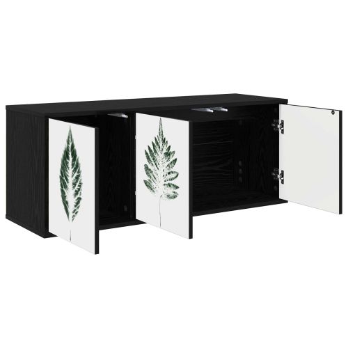 Стенен телевизионен шкаф HANAU 102 x 33 x 40 см Черен дъб