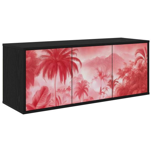 Стенен телевизионен шкаф AACHEN 102 x 33 x 40 см Черен дъб