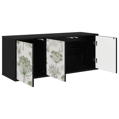 Стенен телевизионен шкаф GOTHA 102 x 33 x 40 см Черен дъб