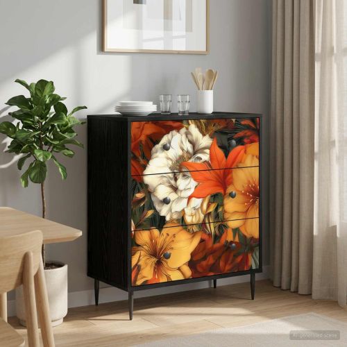Плика GENNEP Лили печат 66 x 36,5 x 76 см Инженерна дървесина