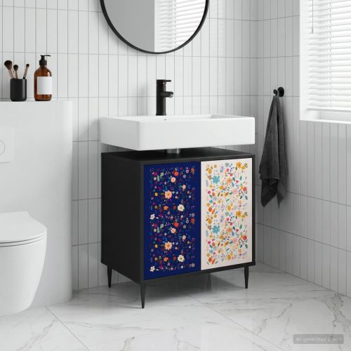 Шкаф за баня MAINZ Черен дъб 60 x 40 x 61 см