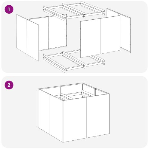 Градинска саксия Антрацит 80 x 80 x 60 см