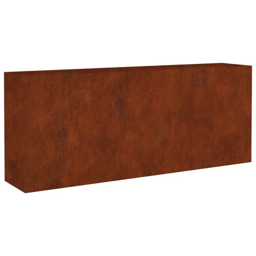 Градинска повдигната леха 200x40x80 см кортенова стомана