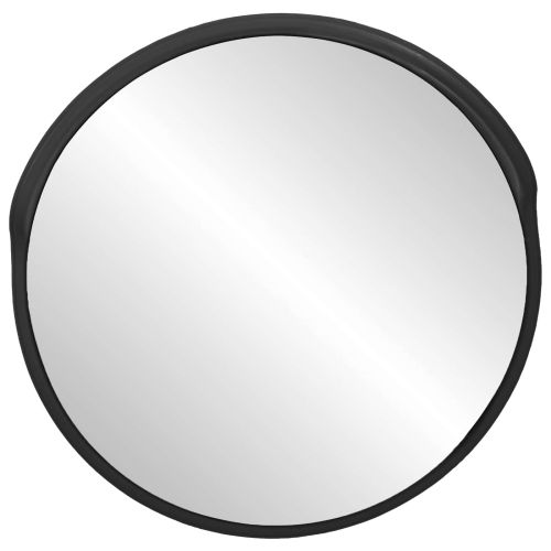 Изпъкнало пътно огледало, PC пластмаса, черно, 30 см, улично