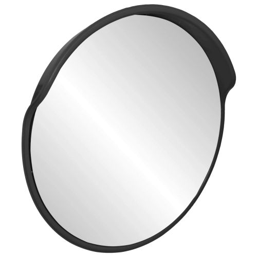 Изпъкнало пътно огледало, PC пластмаса, черно, 30 см, улично
