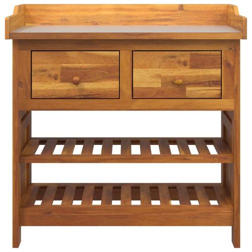 Градинско шкафче с чекмедже с рафт Естествен 78 x 36,5 x 78см