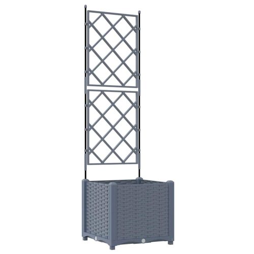 Градинска саксия Светлосиво 40 x 40 x 143 см ПП