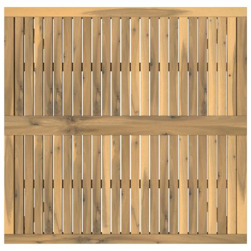 Масичка за кафе Бяло 100 x 100,5 x 45 см Солидно акациево дърво