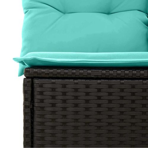 Комплект дивани 4 бр. Черно [Синтетика]: Полипропилен Ратан