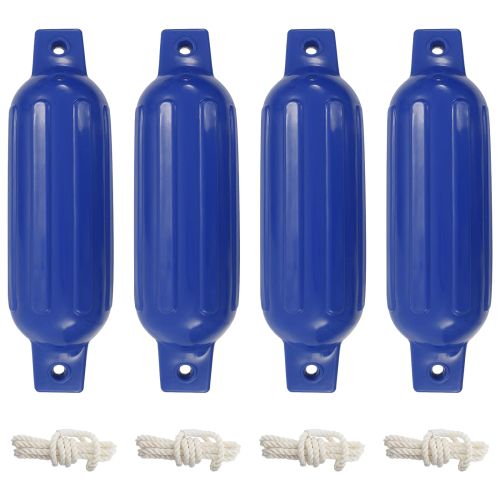 Броня за лодка 4 бр синя Ø 11x40 см PVC