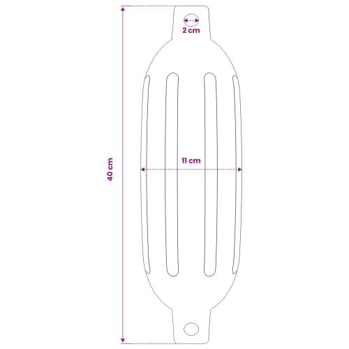 Броня за лодка 4 бр синя Ø 11x40 см PVC