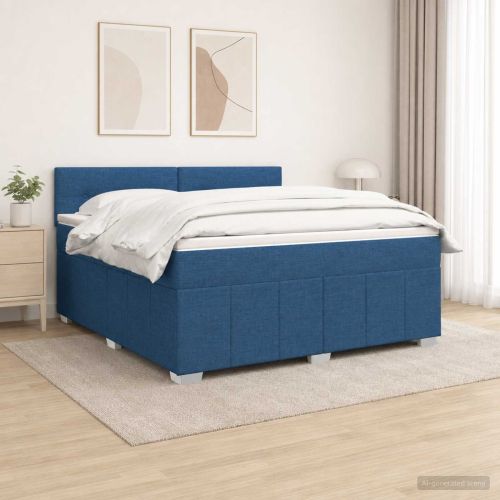 LED легло с матрак с LED ленти Синьо 140 x 190 cm Текстил