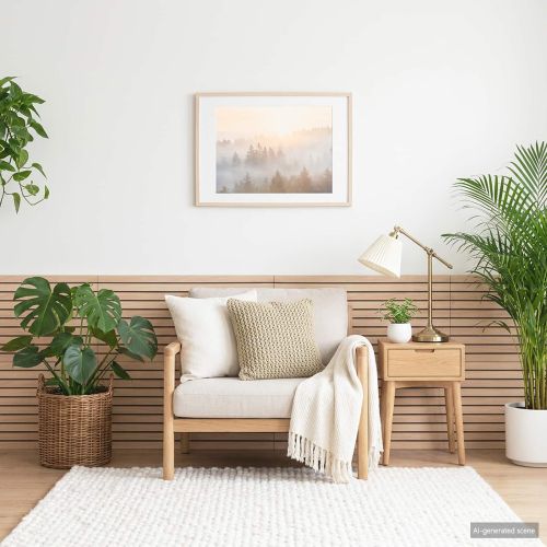 Стенни панели 5 бр. 100 x 50 cm Кафяво EPS пяна