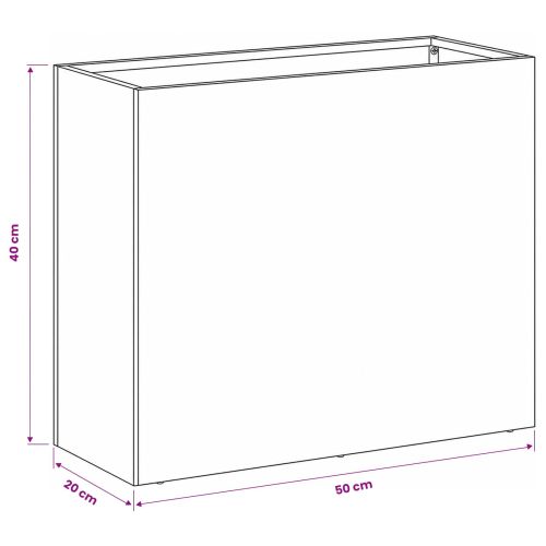 Градинска саксия Ръждясало 50 x 20 x 40 см Кортенова стомана