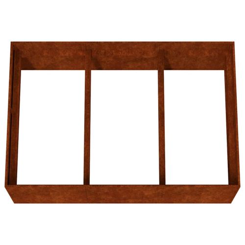 Градинска повдигната леха 120x80x40 см кортенова стомана