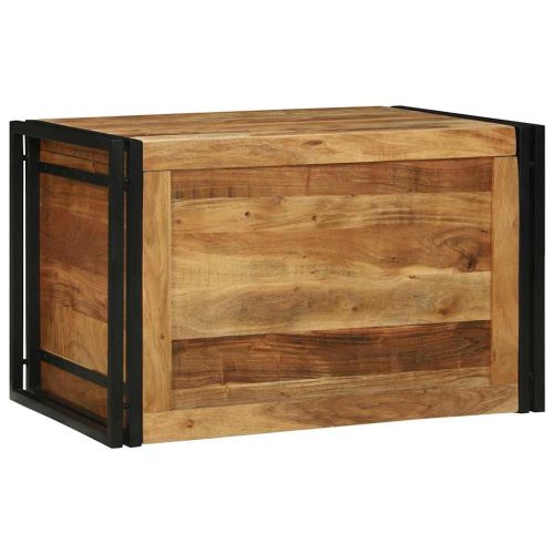 Кутия за съхранение Кафяв и черен 80 x 50 x 50 см