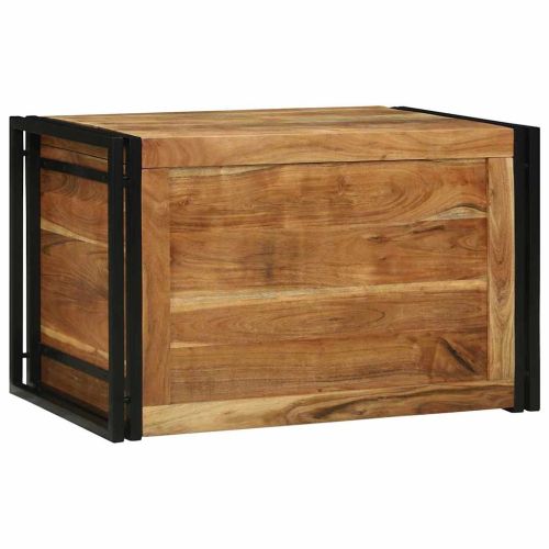 Кутия за съхранение Кафяв и черен 80 x 50 x 50 см