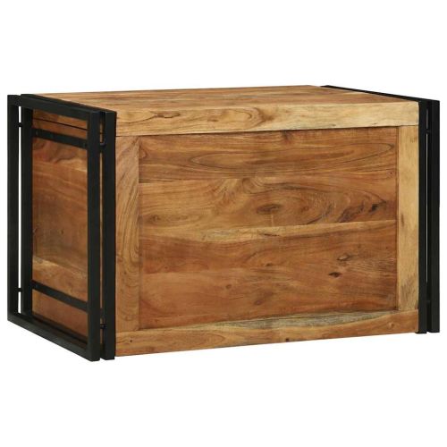 Кутия за съхранение Кафяв и черен 80 x 50 x 50 см