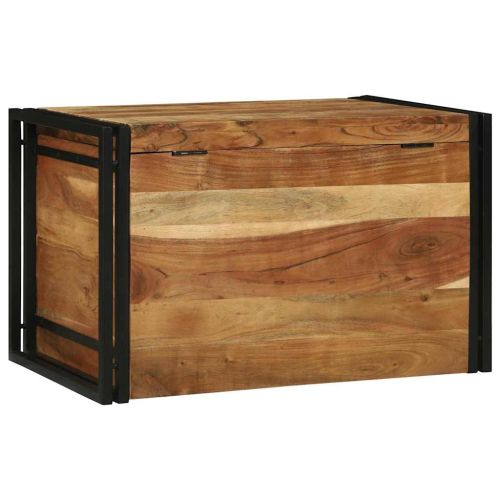 Кутия за съхранение Кафяв и черен 80 x 50 x 50 см