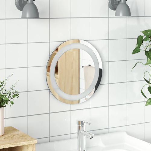 LED огледало за баня Прозрачен Ø 30 cm закалено стъкло