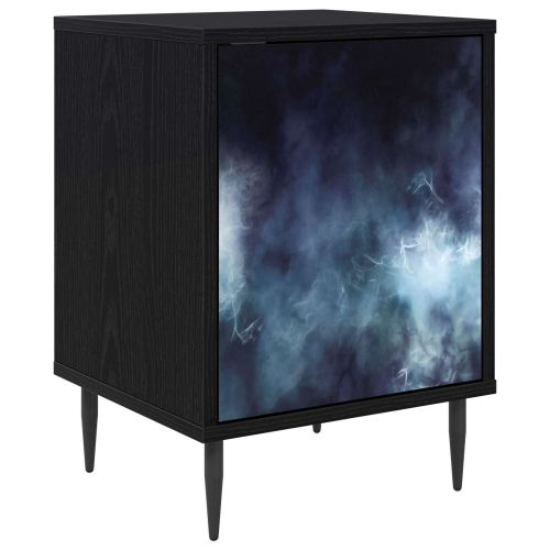Нощен шкаф RAALTE Черен дъб 36 x 33 x 51 см Инженерна дървесина