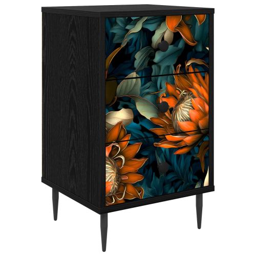 Нощен шкаф LOCHEM Черен дъб 36 x 33 x 61 см Инженерна дървесина