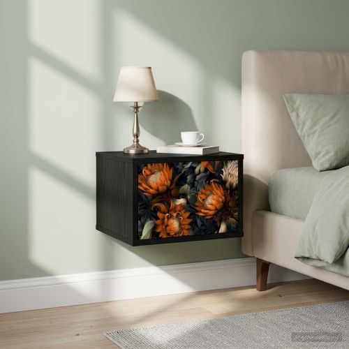 Стенен шкаф за нощно шкафче LOCHEM Черен дъб 36 x 33 x 25 см