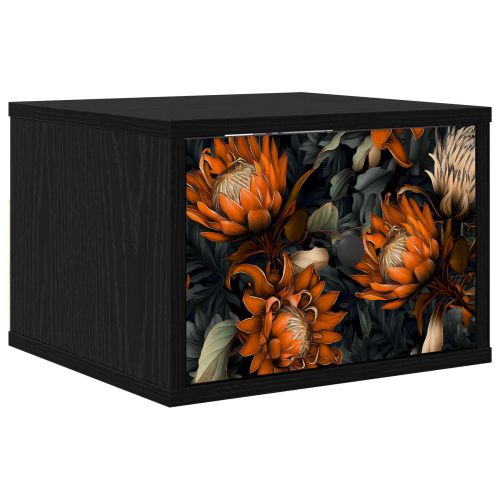Стенен шкаф за нощно шкафче LOCHEM Черен дъб 36 x 33 x 25 см