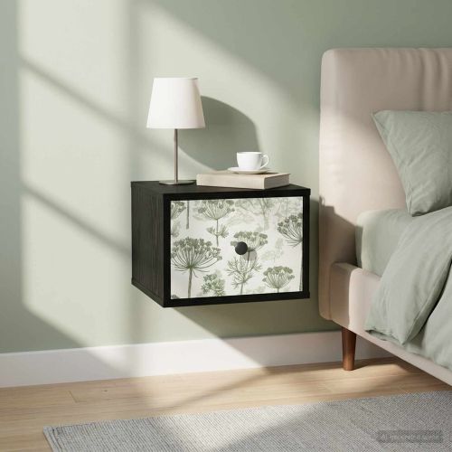 Стенен шкаф за нощно шкафче GOTHA Черен дъб 36 x 33 x 25 см
