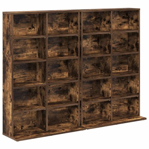 Кабинет за CD 2 бр. Опушен дъб 65 x 23,5 x 97,5 см
