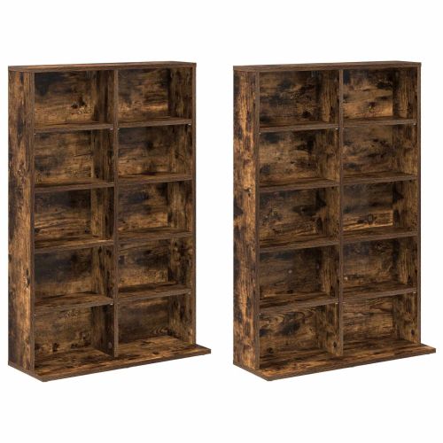 Кабинет за CD 2 бр. Опушен дъб 65 x 23,5 x 97,5 см