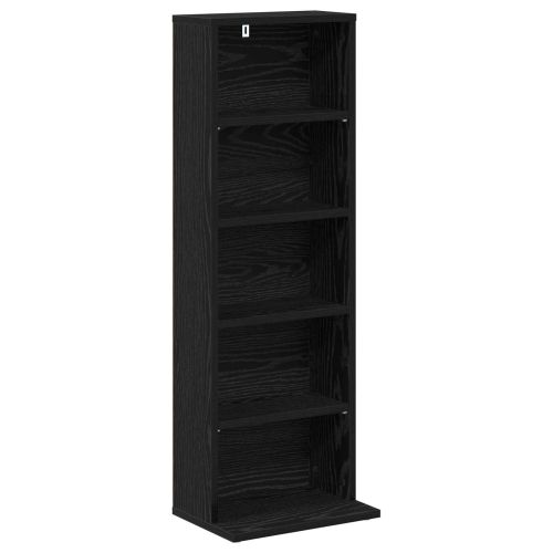 Кабинет за CD Черен дъб 33 x 23,5 x 97,5 см Инженерна дървесина
