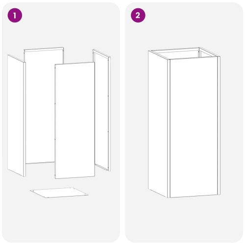 Градинска саксия Антрацит 20 x 20 x 50 см