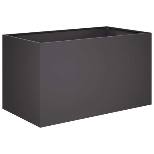Градинска саксия 2 бр. Черно 80 x 50 x 50 см