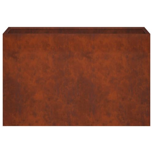 Градинска саксия 2 бр. Ръждясало 80 x 30 x 50 см