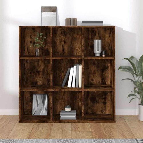 Библиотека, опушен дъб, 98x29x97,5 см